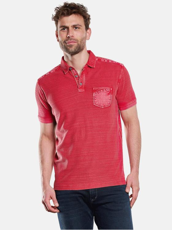 engbers Herren Polo-Shirt strukturiert Rot 33035