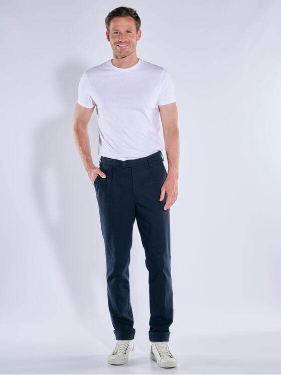 ENGBERS GERMANY Herren Hose in innovativer Wolloptik Saphirblau 39620