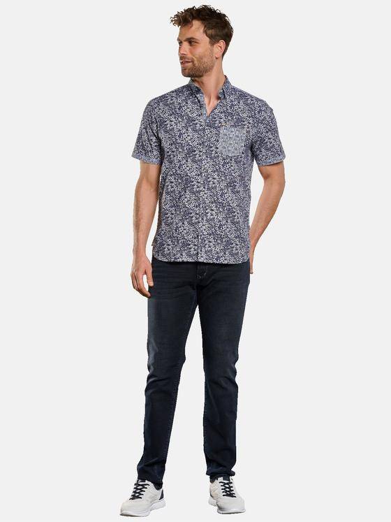 engbers Herren Hemd kurzarm Blau 32216