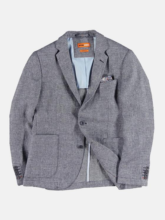 emilio adani Herren Sakko mit Leinenanteil Blau 31070