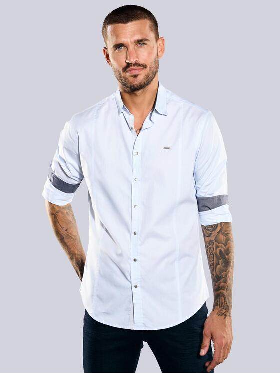 emilio adani Herren Langarm-Hemd regular Blau 35309