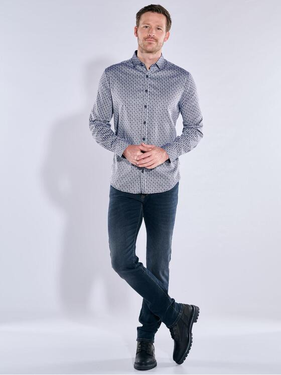 engbers Herren Langarm-Hemd "My Favorite" Blau 37274