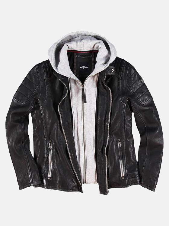 engbers Herren Individuell produzierte Lederjacke Schwarz 30215