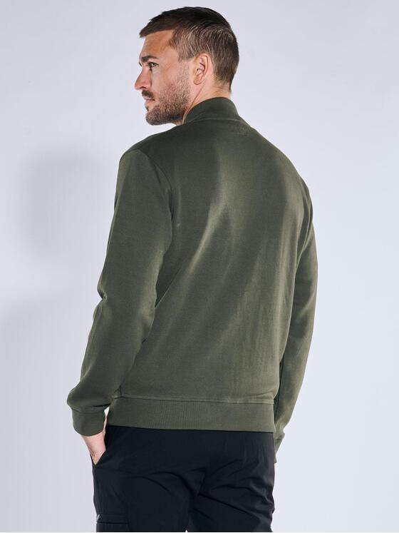 emilio adani Herren Sweatjacke mit Bomber-Kragen Oliv 39615