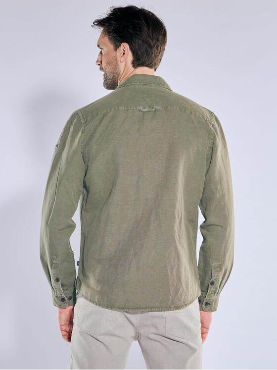 engbers Herren Overshirt in Halbleinen-Qualität Oliv 38661