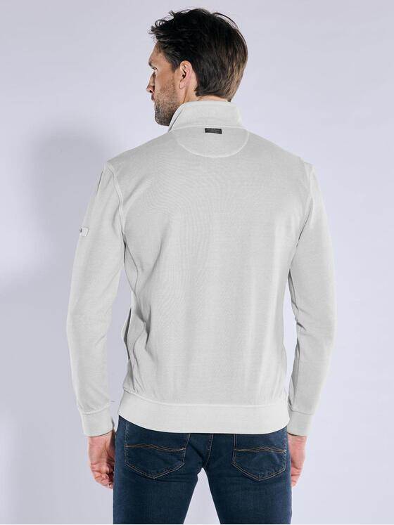 engbers Herren Sweatjacke mit Knopfleiste Silbergrau 38448