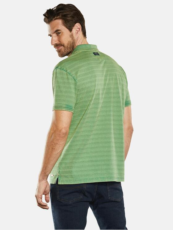 engbers Herren Polo-Shirt gestreift Grün 34528