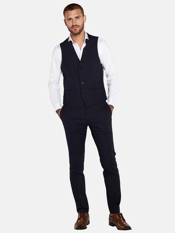 emilio adani Herren Sakko-Weste slim fit Blau 36384