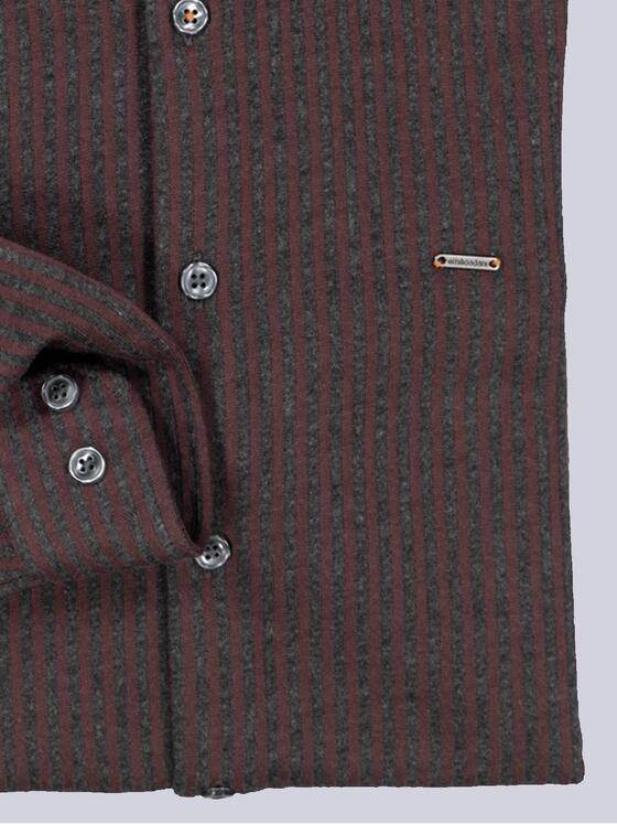 emilio adani Herren Langarm-Hemd regular Rot 35516