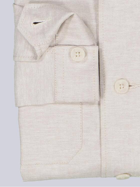 emilio adani Herren Overshirt mit Leinenanteil Beige 38765