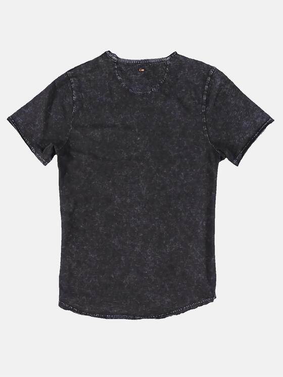 emilio adani Herren Lässiges Rundhalsshirt Schwarz 30313