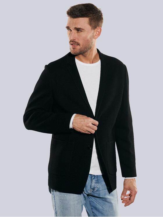 emilio adani Herren Freizeit-Sakko slim fit Schwarz 35265