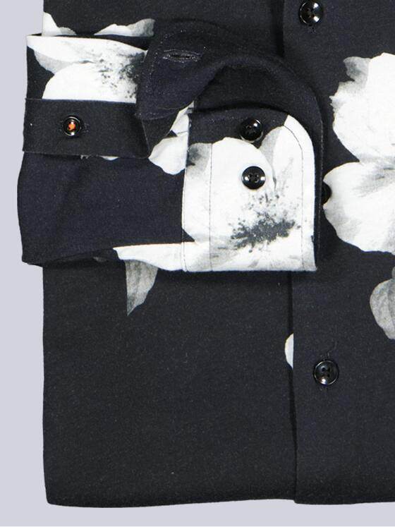 emilio adani Herren Hemd langarm Schwarz 39602