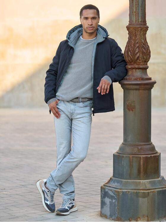 emilio adani Herren Wendejacke mit Kapuze Saphirblau 39286