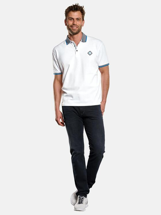 engbers Herren Polo-Shirt mit Kontrastdetails Weiß 33141