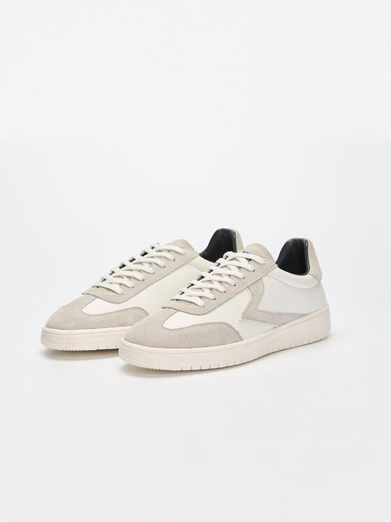 engbers Herren Sneaker aus Leder Weiß 36529