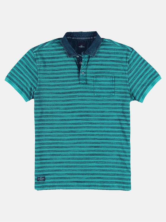 engbers Herren Poloshirt gestreift Türkis 31635