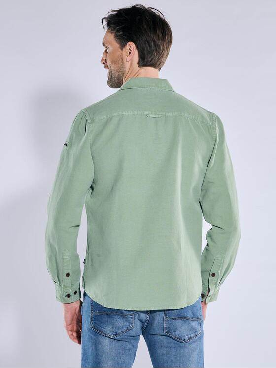engbers Herren Overshirt in Halbleinen-Qualität Gruen 38662