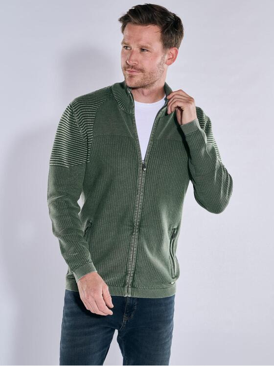 engbers Herren Cardigan regular Grün 37355