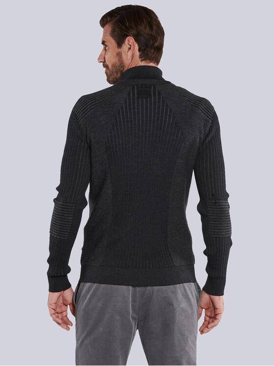 ENGBERS GERMANY Herren Pullover aus Merinowolle Schwarz 35992
