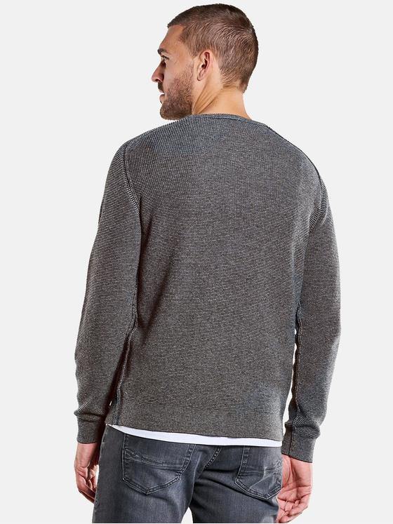 emilio adani Herren Pullover mit Kaschmiranteil Schwarz 33924