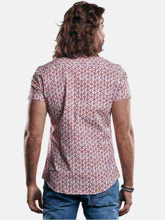 emilio adani Herren elastisches Hemd in maskuliner Passform Rot 29322