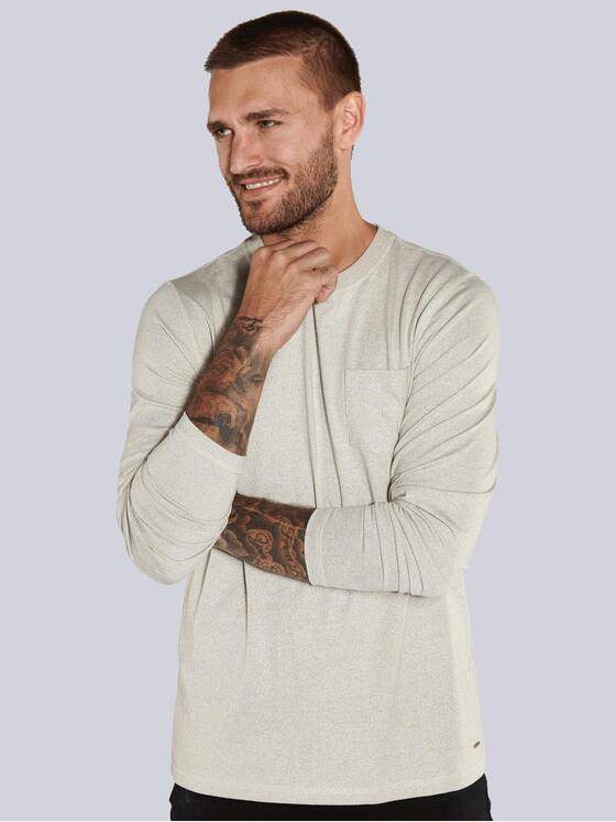 emilio adani Herren Langarm-Shirt uni Beige 36109