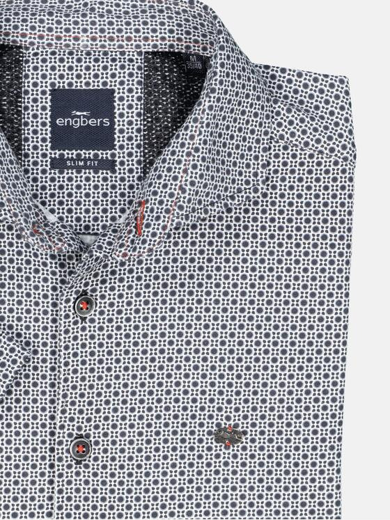 engbers Herren Kurzarm-Hemd slim fit Schwarz 35080