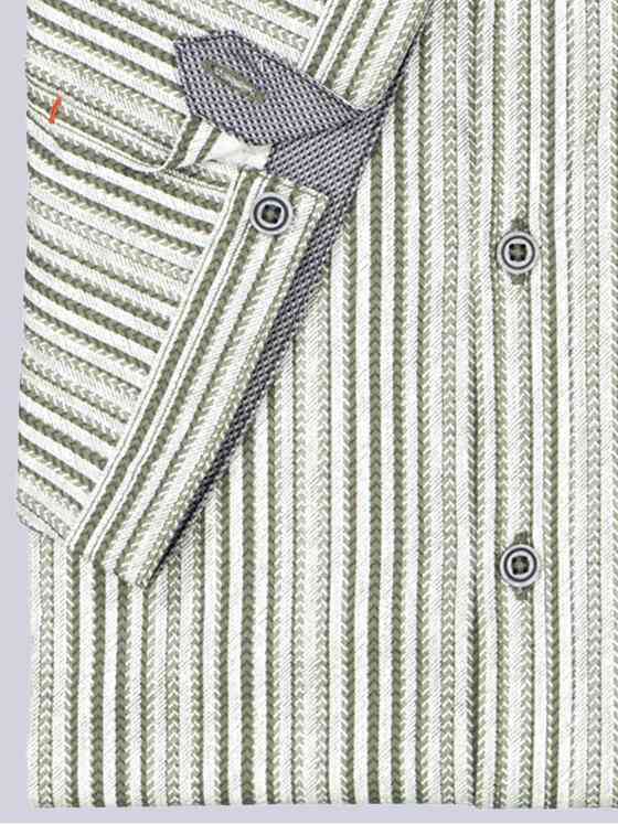 engbers Herren Hemd gemustert Oliv 37276
