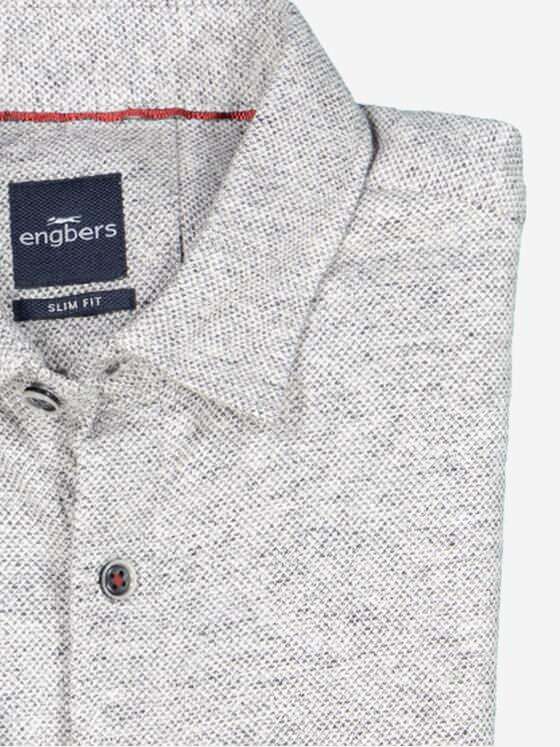 engbers Herren Langarm-Hemd slim fit Silbergrau 37842