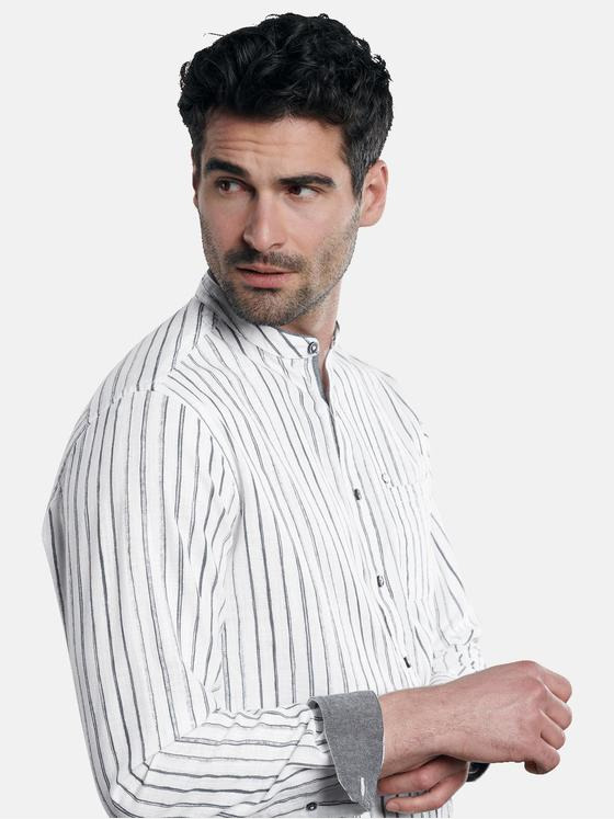 engbers Herren Hemd gemustert Naturweiss 31566