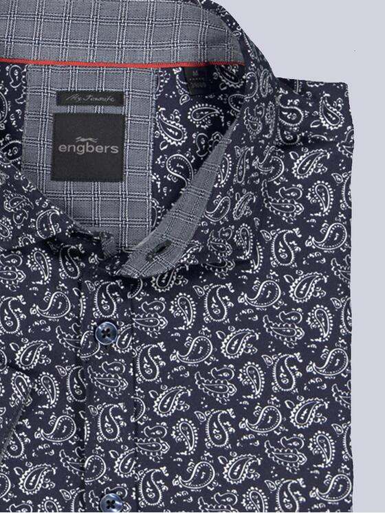 engbers Herren Kurzarm-Hemd "My Favorite" Blau 36299
