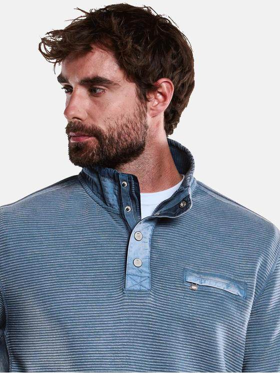 engbers Herren Sweatshirt mit Stehkragen Saphirblau 33760