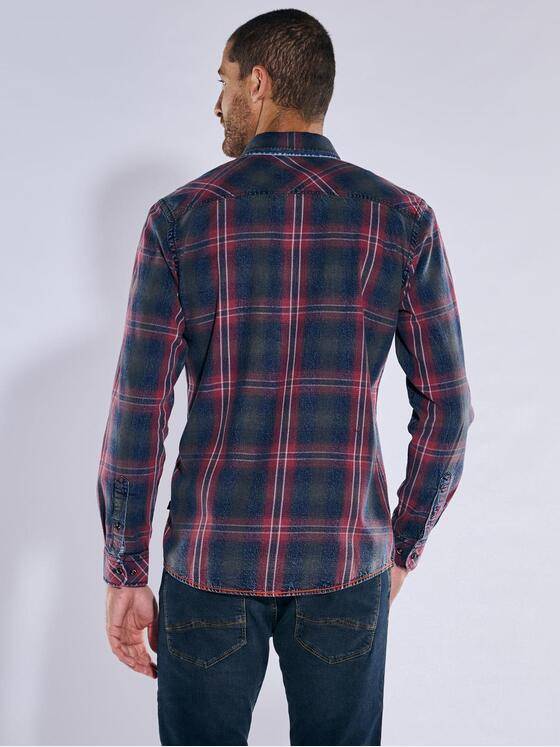 engbers Herren Langarm-Hemd kariert Rostorange 37853