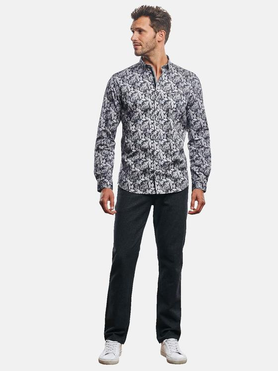 engbers Herren Hemd langarm Granitgrau 30993