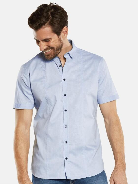engbers Herren Kurzarm-Hemd "My Favorite" Blau 34371