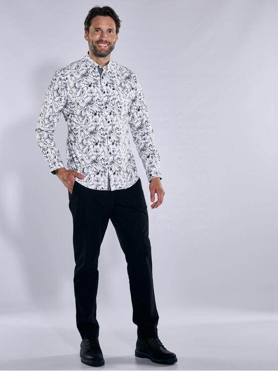 engbers Herren Langarm-Hemd gemustert Gruen 38108