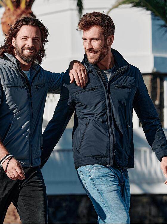 emilio adani Herren Sportive wetterfeste Steppjacke Blau 29042