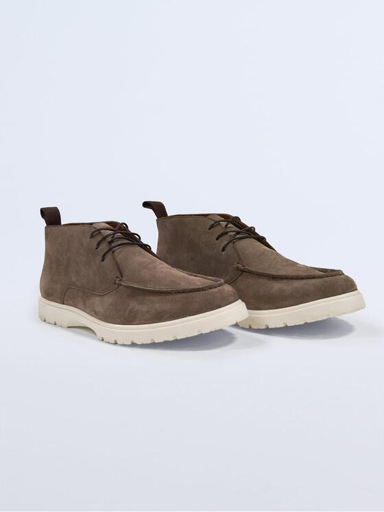 emilio adani Herren Boots aus Verlours-Leder Beige 36527