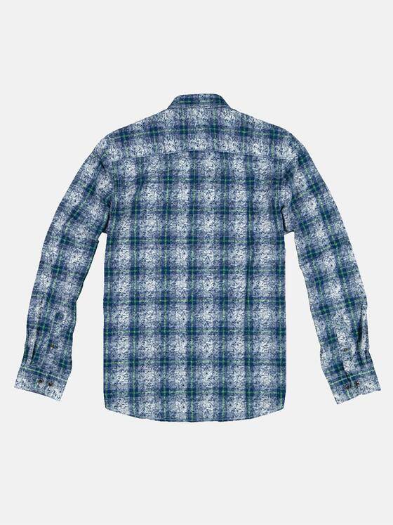 engbers Herren Langarm Hemd gemustert Saphirblau 32553