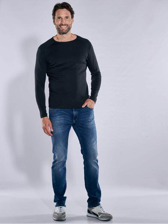 engbers Herren Langarm-Shirt "My Favorite" organic Schwarz 37588