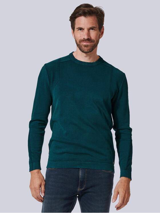engbers Herren Pullover uni Türkis 35338
