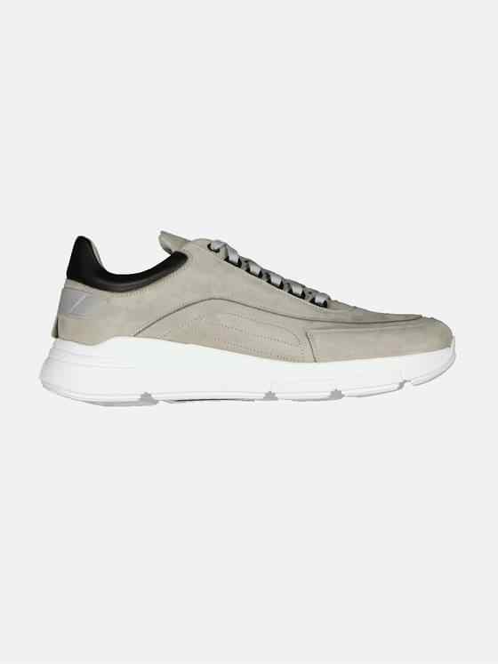 emilio adani Herren Sneaker aus Nubukleder Grau 32659