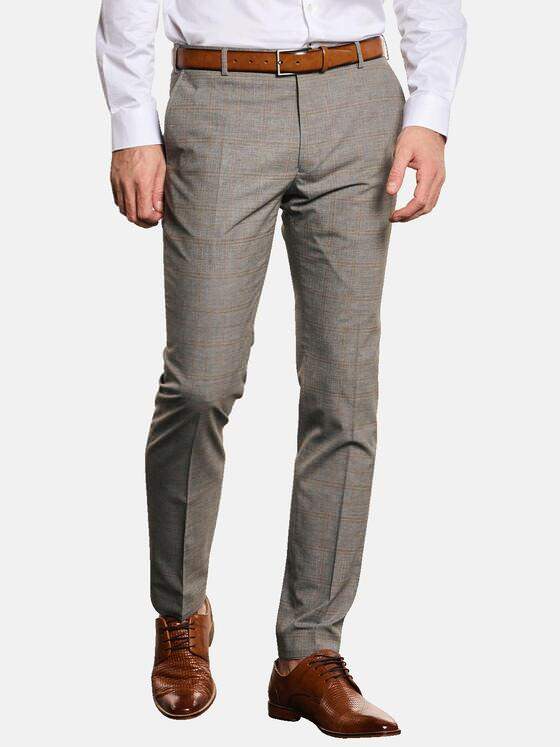 emilio adani Herren Anzug-Hose dezent kariert Grau 32748
