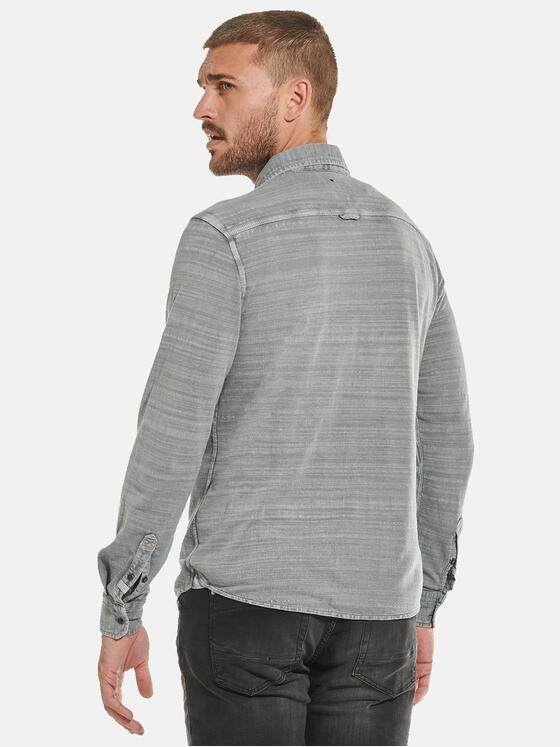 emilio adani Herren Polo-Shirt langarm Grau 32294