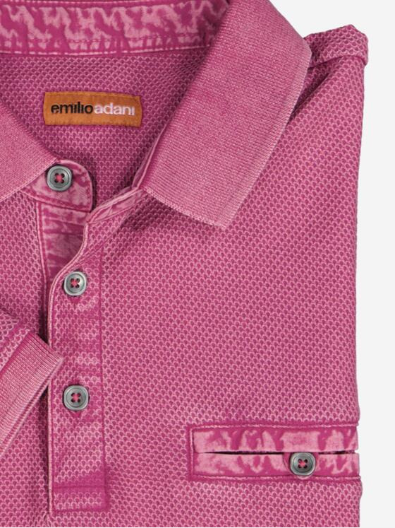 emilio adani Herren Polo-Shirt strukturiert Violett 37090