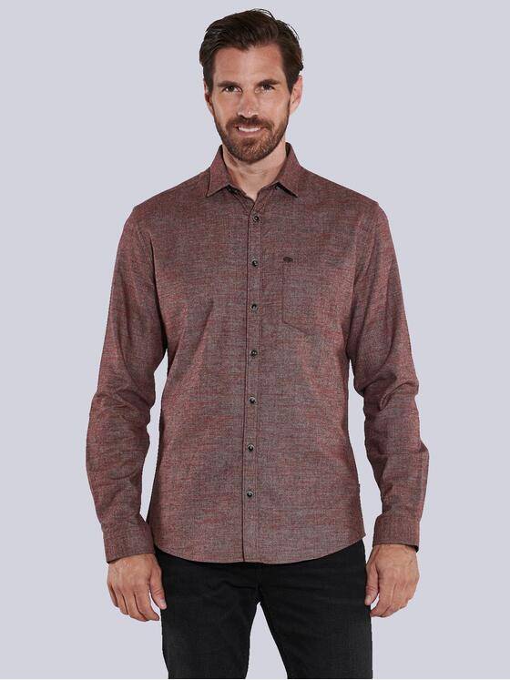 engbers Herren Langarm-Hemd uni Rot 35788