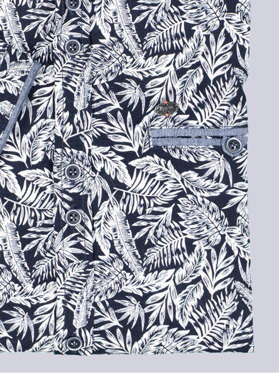 engbers Herren Kurzarm-Hemd gemustert Marineblau 38874