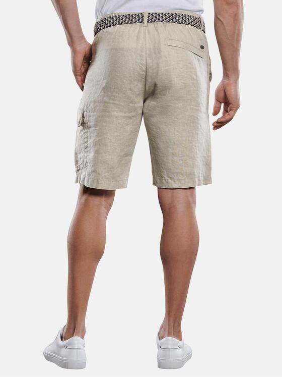 engbers Herren Cargo-Bermuda aus 100% Leinen Sand 29819