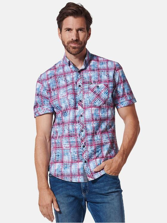engbers Herren Kurzarm-Hemd regular Violett 35138